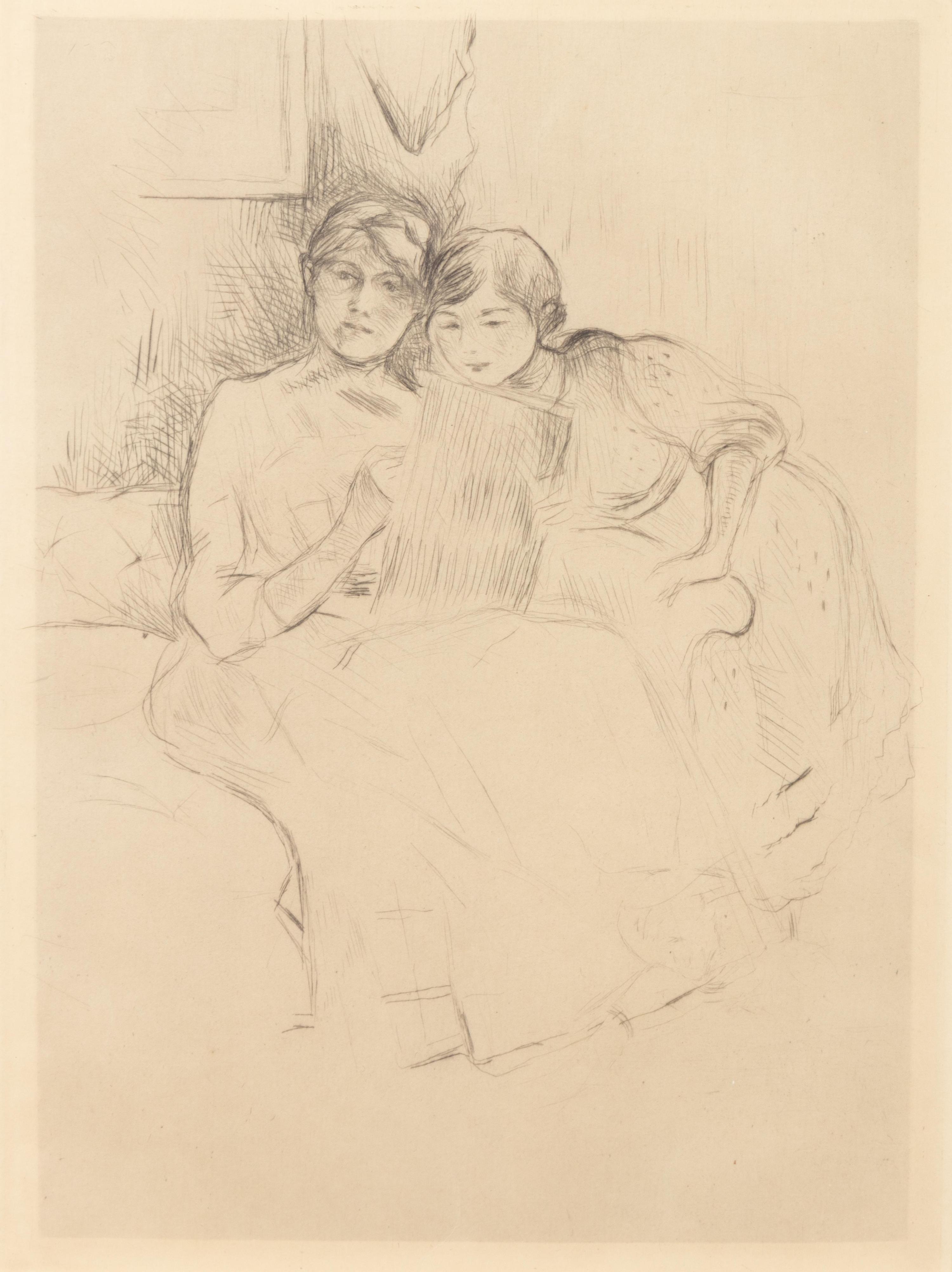 La Leçon de dessin (Berthe Morisot, dessinant avec sa fille) (The Drawing Lesson [Berthe Morisot Drawing with Her Daughter])
