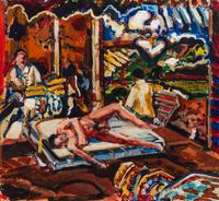 Robert Barnes, (American, b. 1934), Untitled (Reclining Nude)