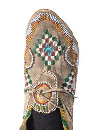Apache Beaded Hide Moccasins