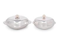 Two Arthur Stone Arts & Crafts Silver Covered Dishes