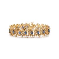 YELLOW GOLD, DIAMOND AND SAPPHIRE BRACELET