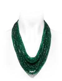 ANGELA PINTALDI, MULTISTRAND EMERALD BEAD NECKLACE