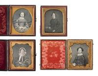[EARLY PHOTOGRAPHY]. 20 sixth plate daguerreotypes of young women, most with above average clarity.