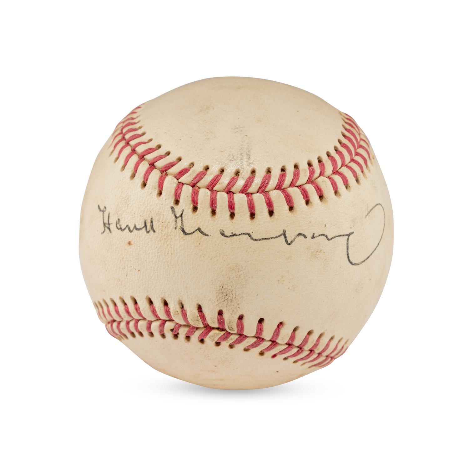 A Hank Greenberg Single Signed Autograph Baseball (Beckett Authentication Services Letter of Authenticity)