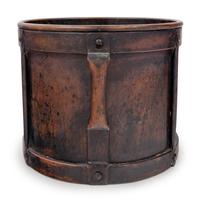 A Continental Bronze Drum-Form Jardinière