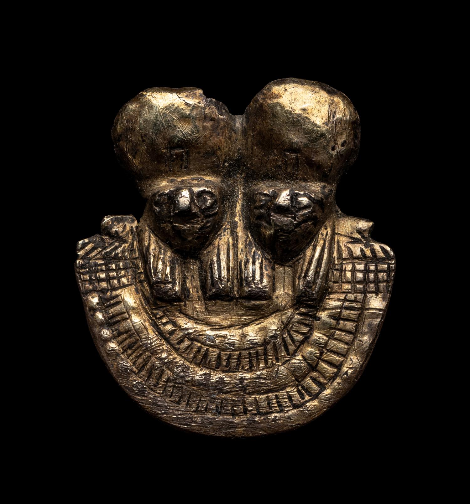 An Egyptian Gilt-Silver Aegis