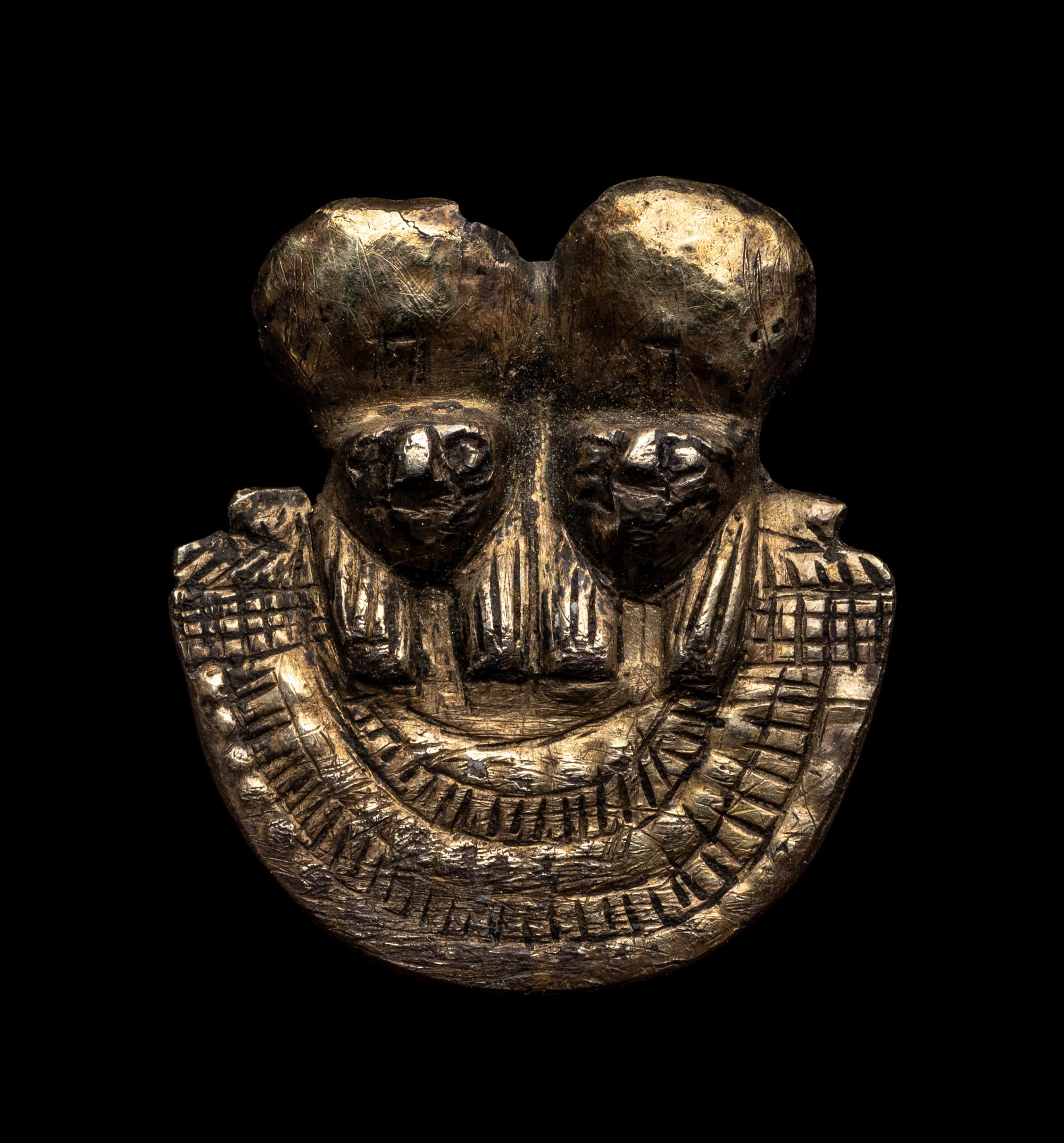 An Egyptian Gilt-Silver Aegis