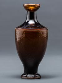 A New York Mold-Blown Amber Bottle