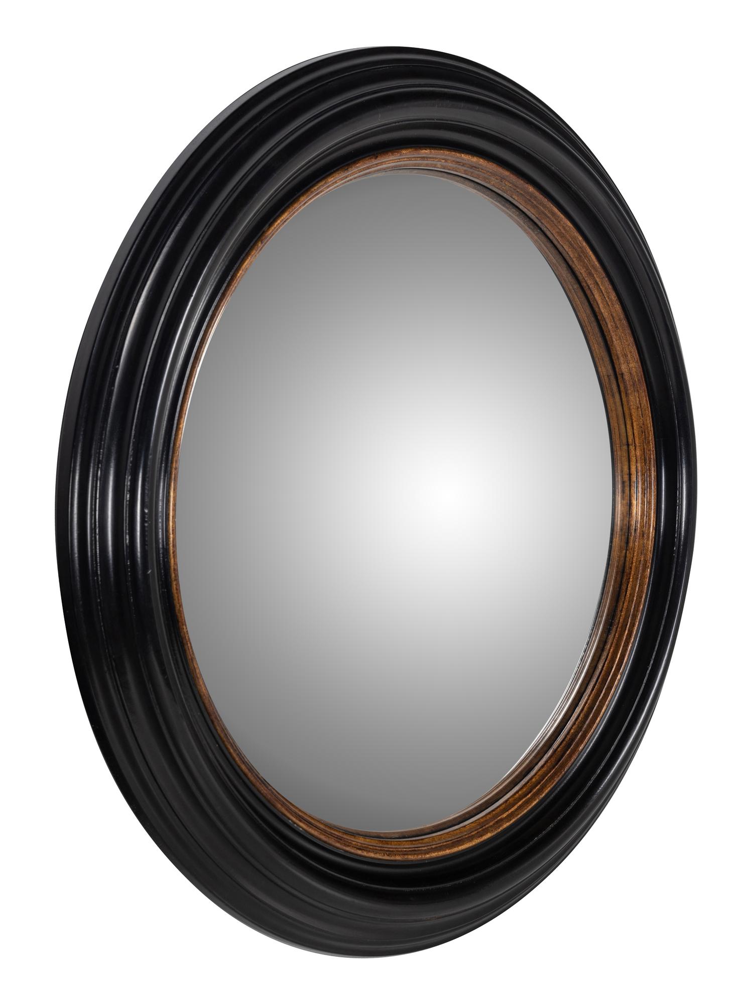 A Regency Style Ebonized and Parcel-Gilt Mirror