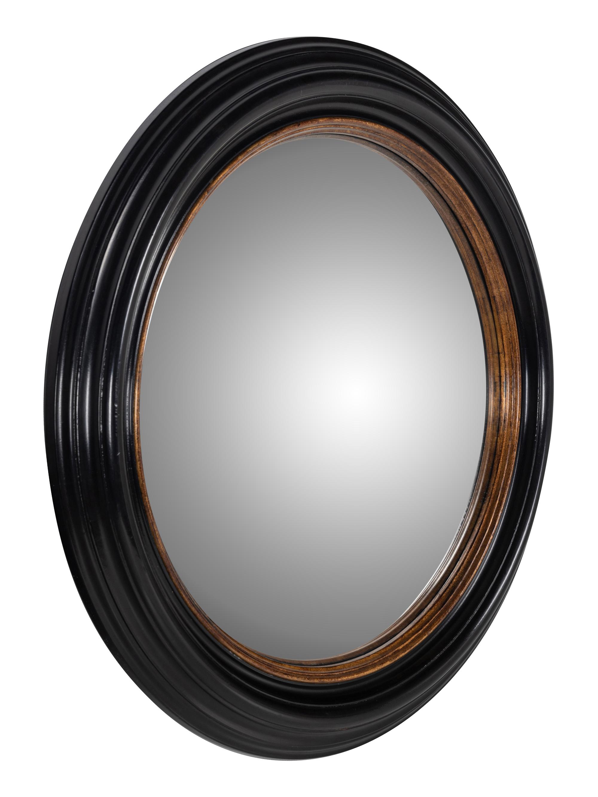 A Regency Style Ebonized and Parcel-Gilt Mirror