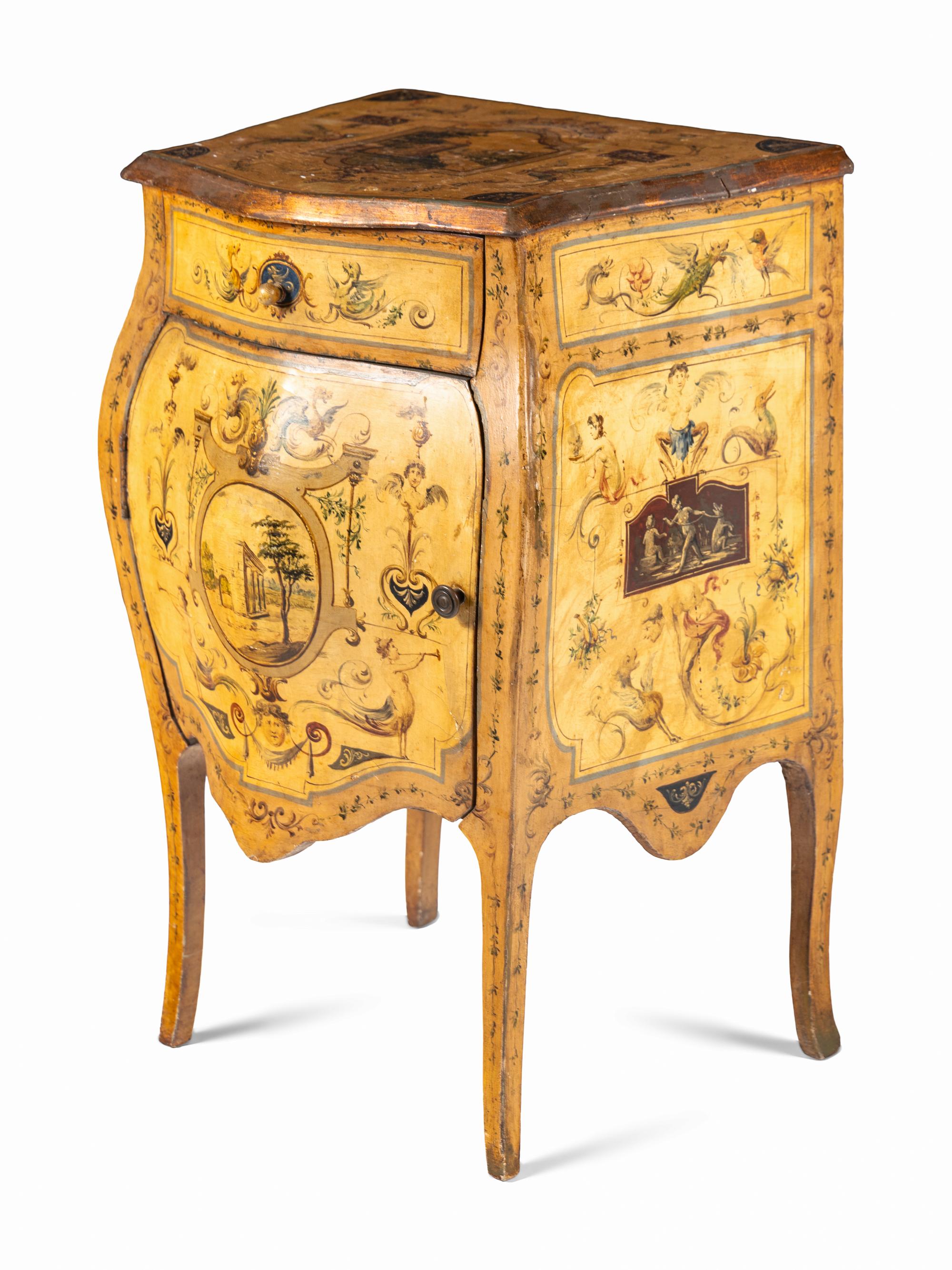 An Italian Neoclassical Painted Commodino