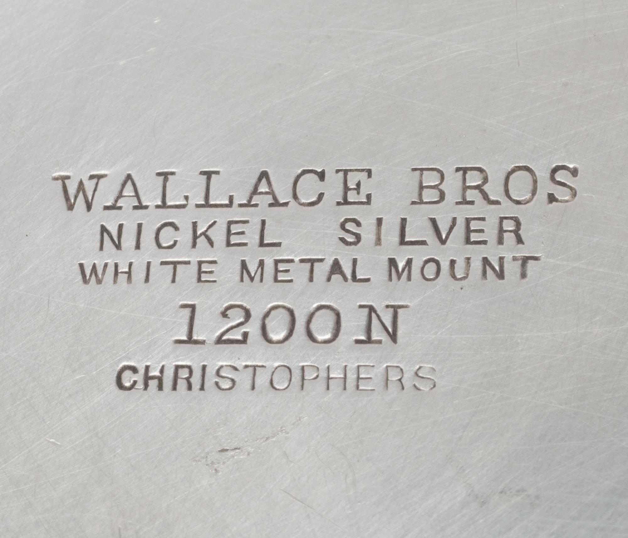 A Pair of Silver-Plate and Rock Crystal Table Ornaments