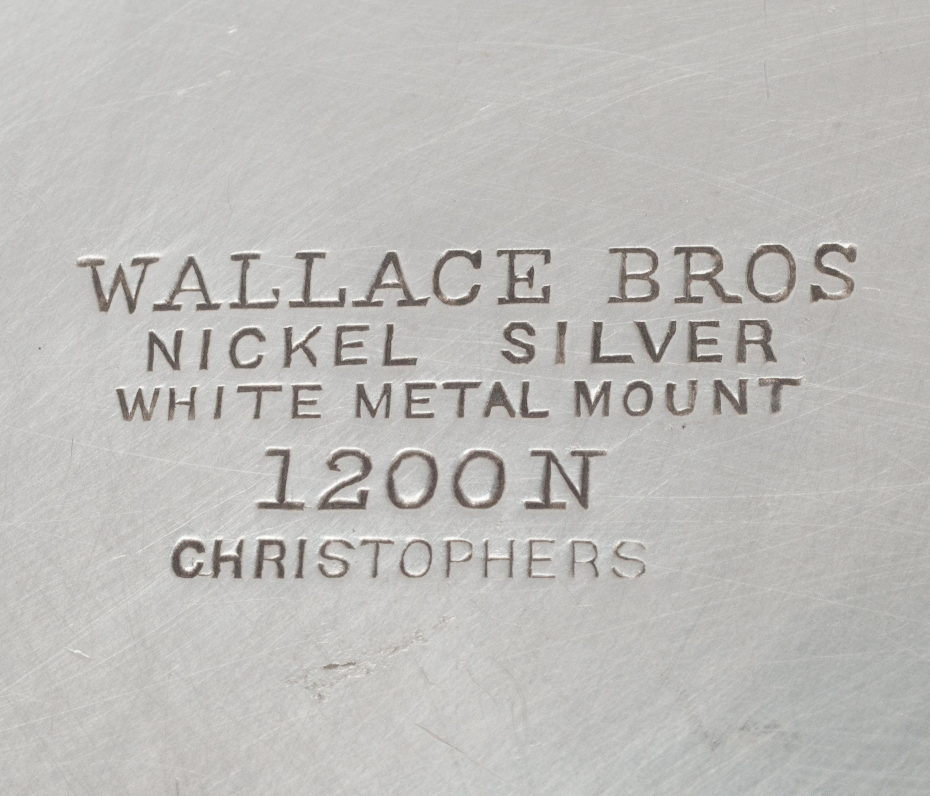 A Pair of Silver-Plate and Rock Crystal Table Ornaments