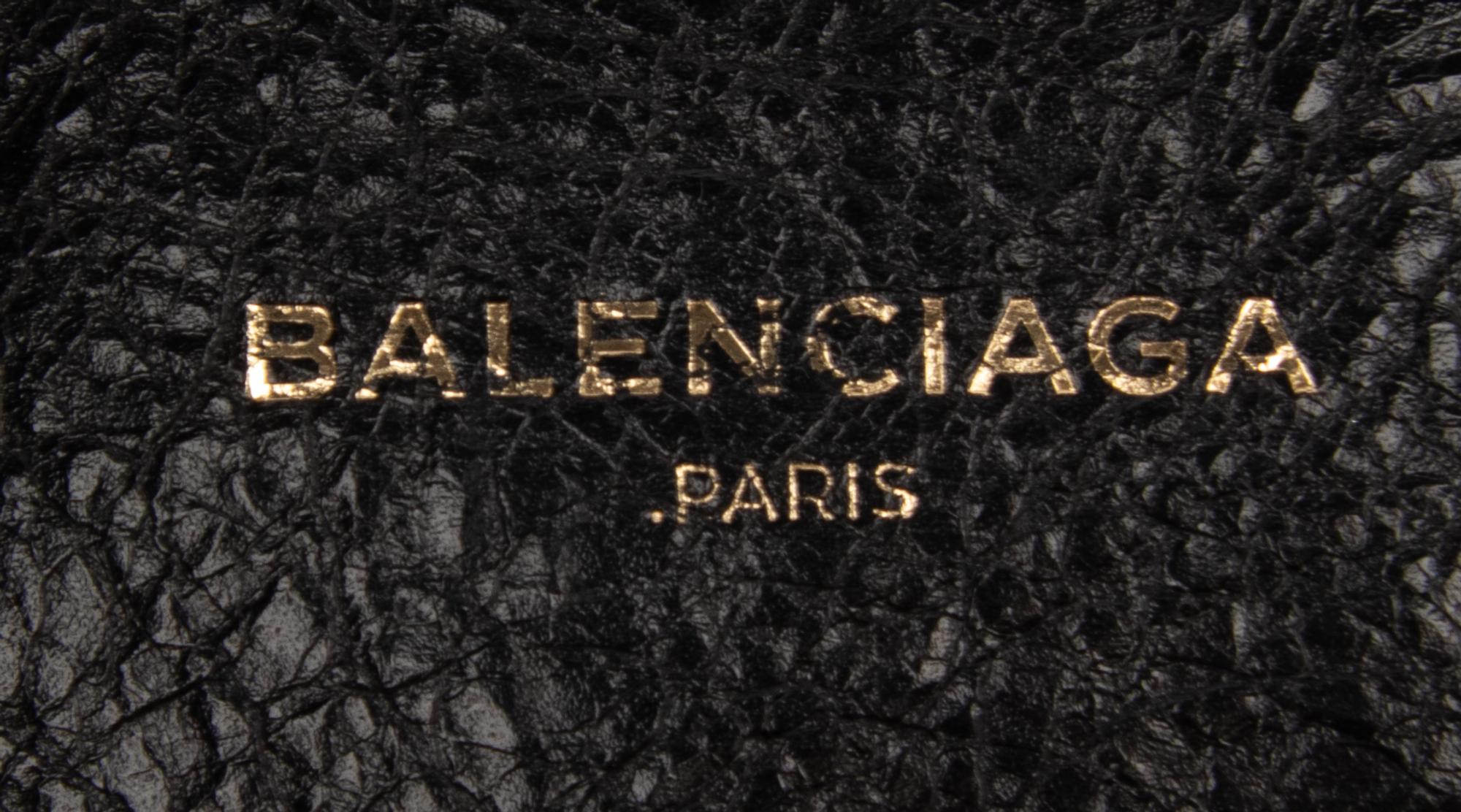 BALENCIAGA, AGED LEATHER CIRCLE BAG