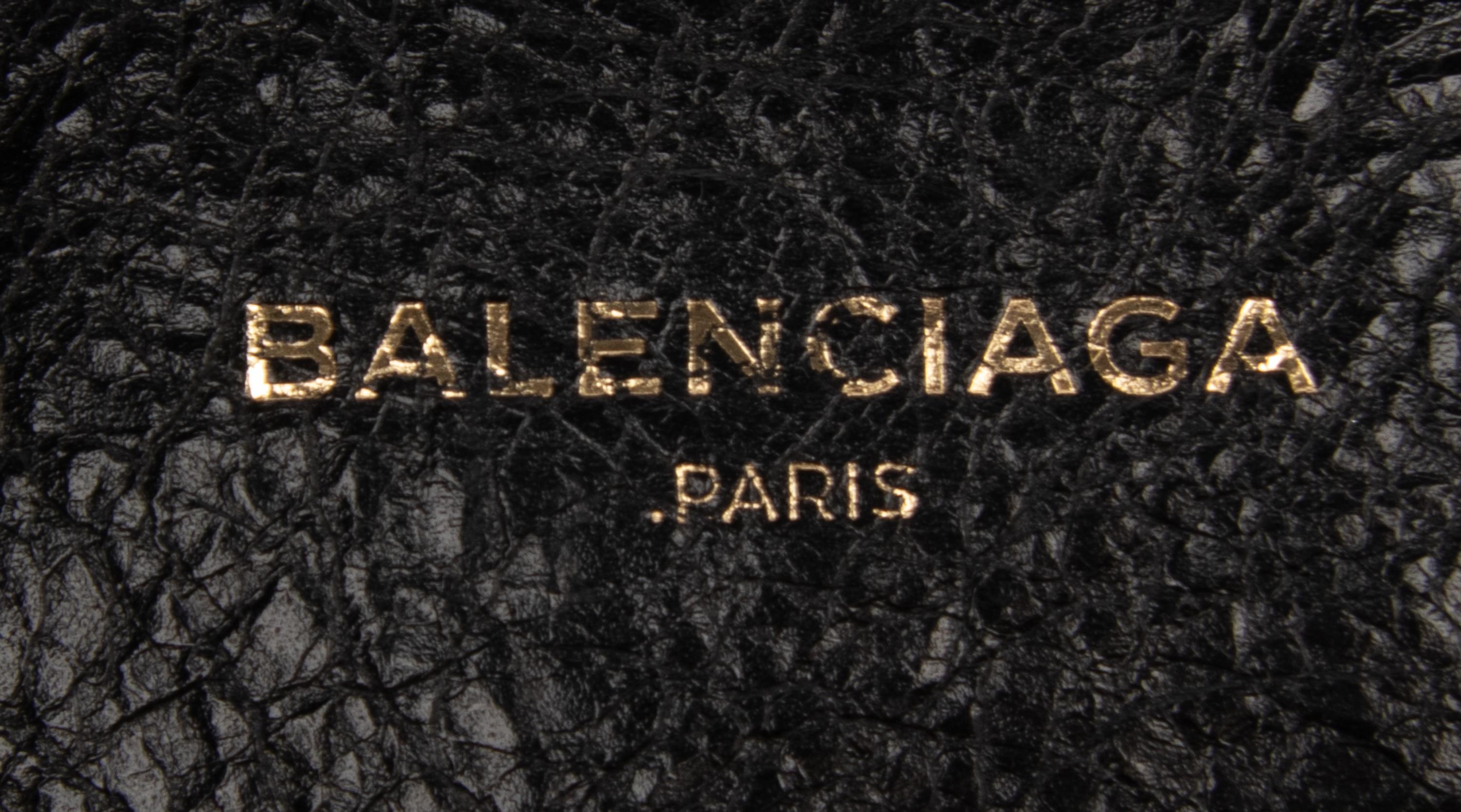 BALENCIAGA, AGED LEATHER CIRCLE BAG