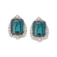 TOURMALINE AND DIAMOND EARRINGS