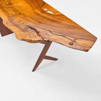 George Nakashima Exceptional English Walnut "Conoid" Desk, New Hope, Pennsylvania, 1972