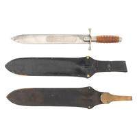 US Model 1887 Hospital Corps Type II Knife (aka M1892) with Both Scabbard Variants
