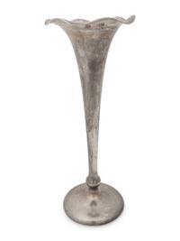 A Shreve & Co. Silver Trumpet Vase