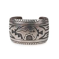 Sterling Silver, Brass, and Turquoise Nugget Necklace, AND Sterling Silver Overlay Bear Cuff Bracelet