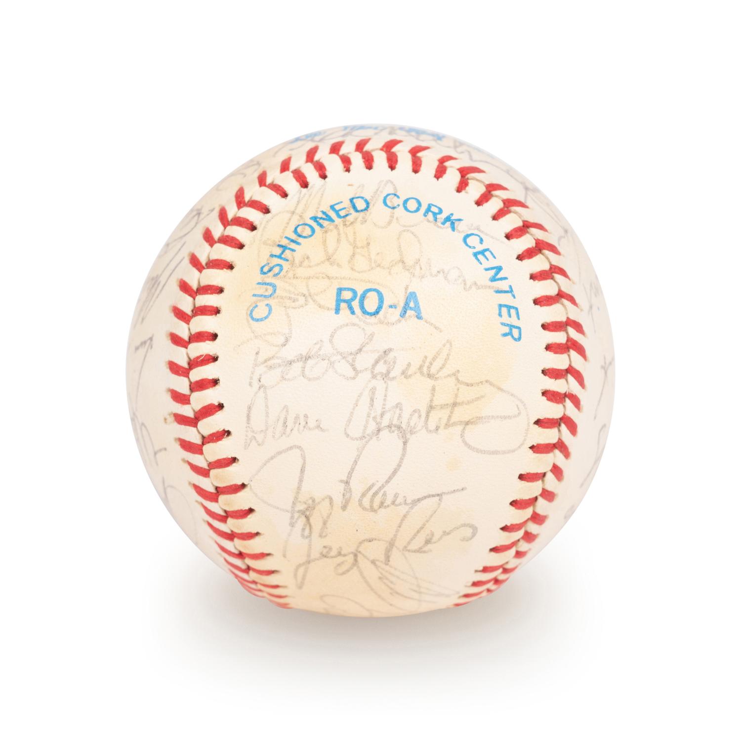 A 1983 Boston Red Sox Team Signed Autograph Baseball with 29 Signatures (Beckett Authentication Services Letter BAS Certified),