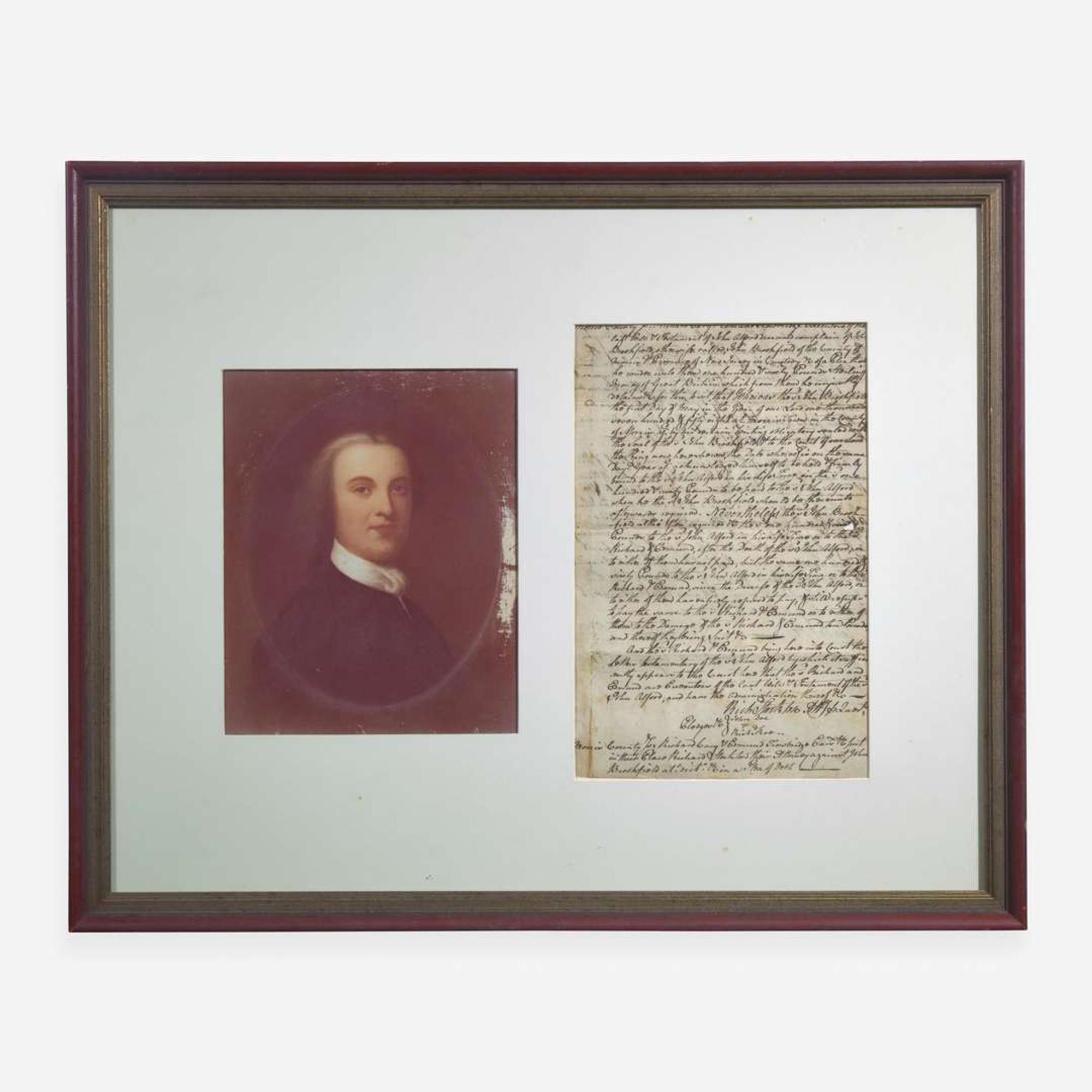 [Americana] [Declaration of Independence] Stockton, Richard Autograph Document, signed
