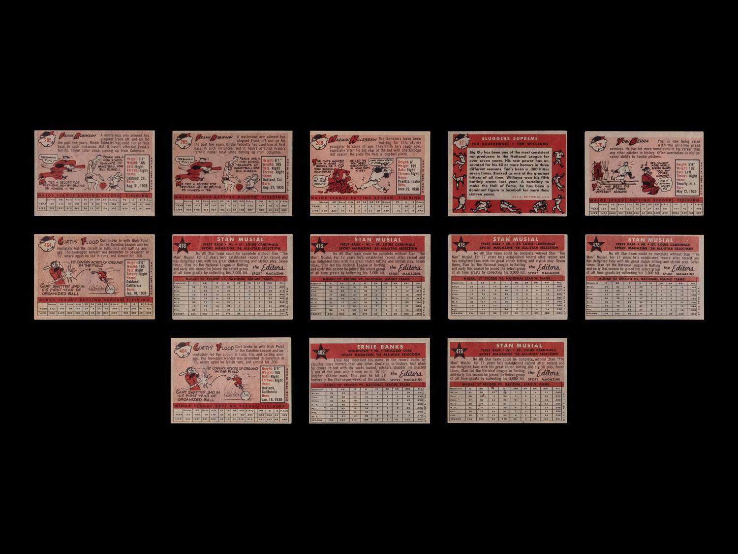 A Collection of 1958 Topps Baseball Cards Including Multiple Hall of Famers (95)