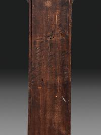 A Grain Paint Decorated Tall Case Clock