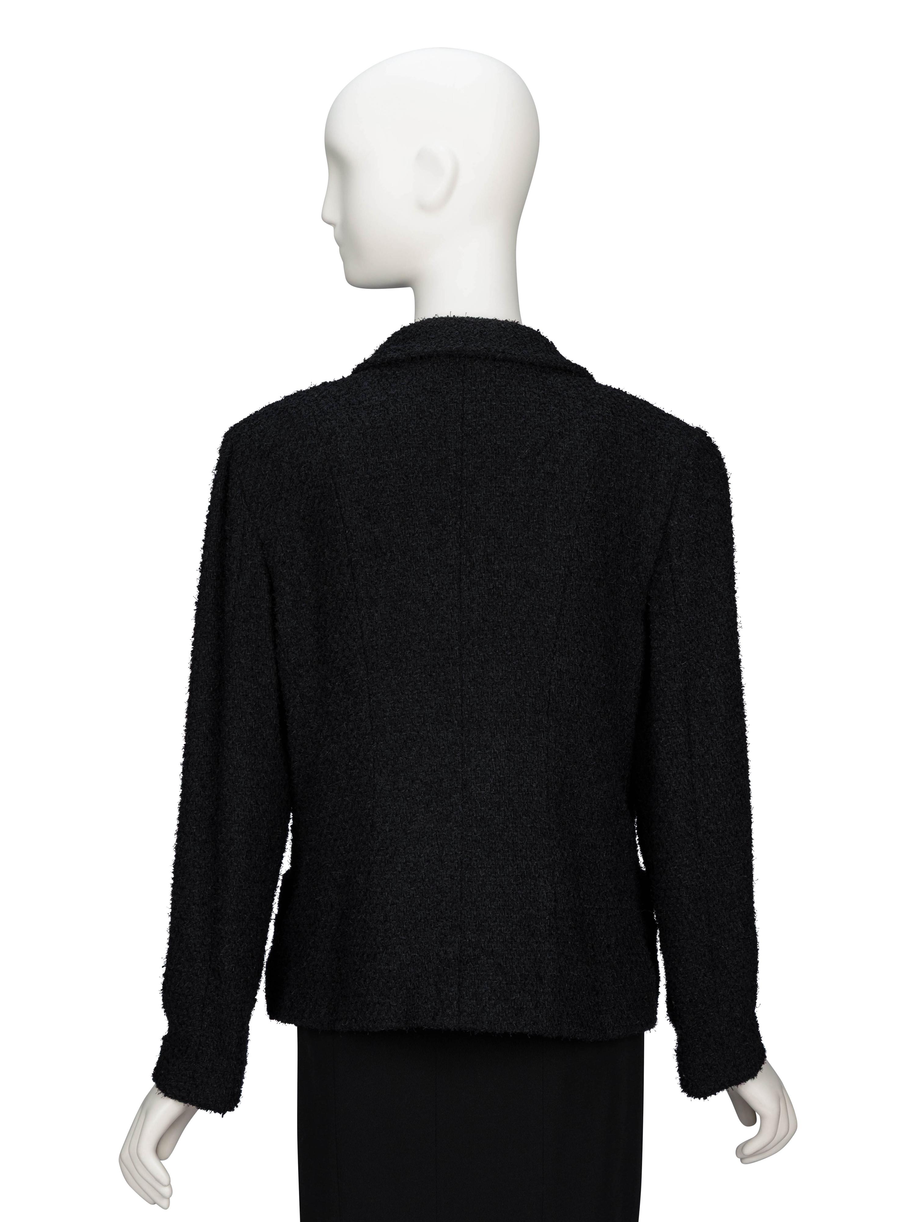 Chanel, Black Bouclé Tweed Jacket