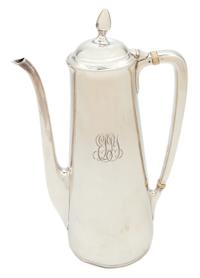 An American Silver Hot Chocolate Pot, Tiffany & Co., New York, NY, circa 1907-1938,