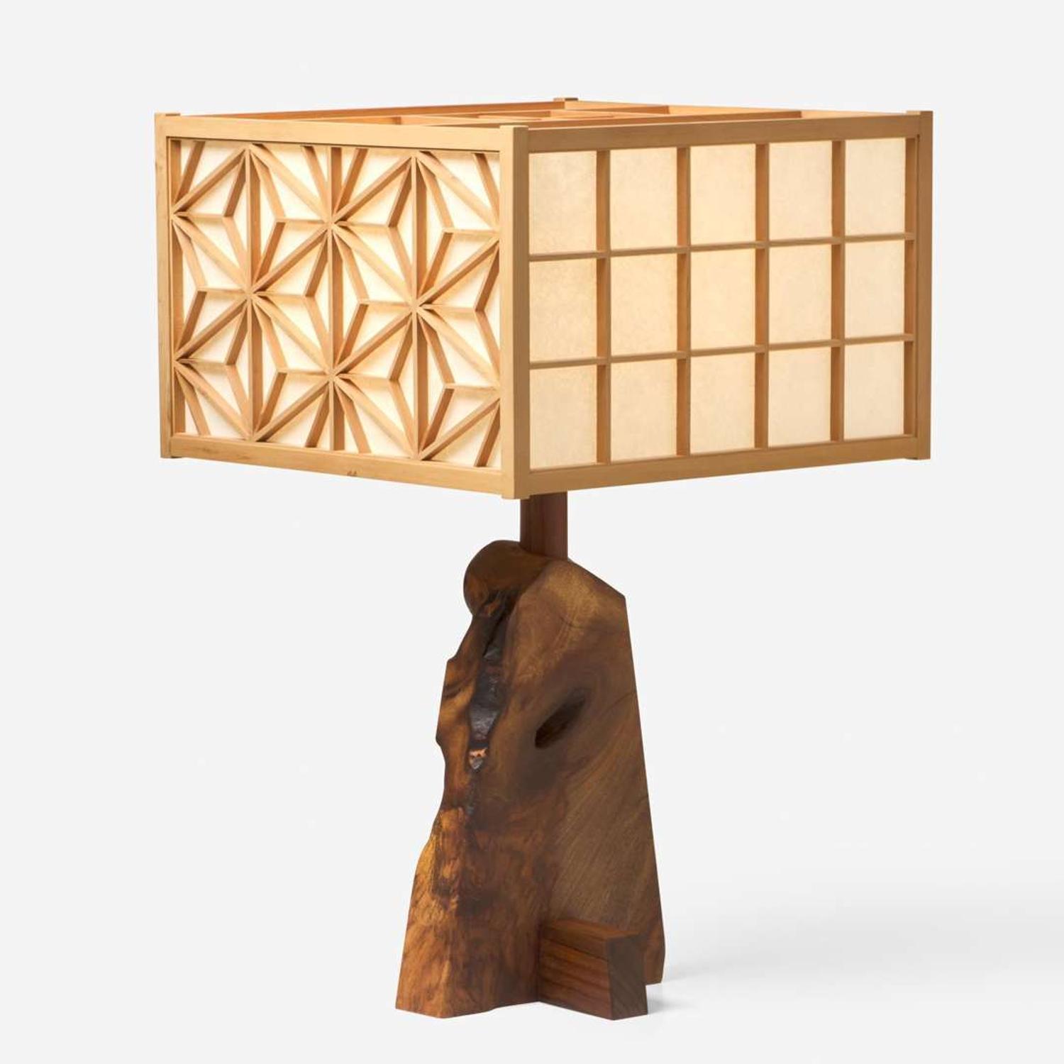 Mira Nakashima (American, b. 1942) "Asa-No-Ha" Table Lamp, George Nakashima Woodworker, New Hope, Pennsylvania, 2008
