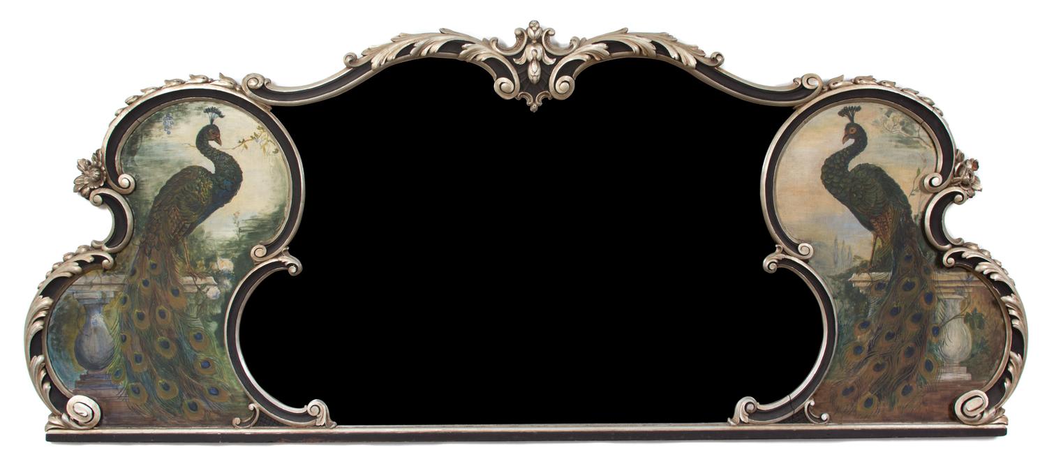 An Art Nouveau Style Over Mantel Mirror 34 x 80 inches. — 20TH CENTURY