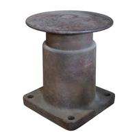 A Cast Iron Single Bitt Bollard 14" W x 14" D x 15 " H — United States, 20th Century