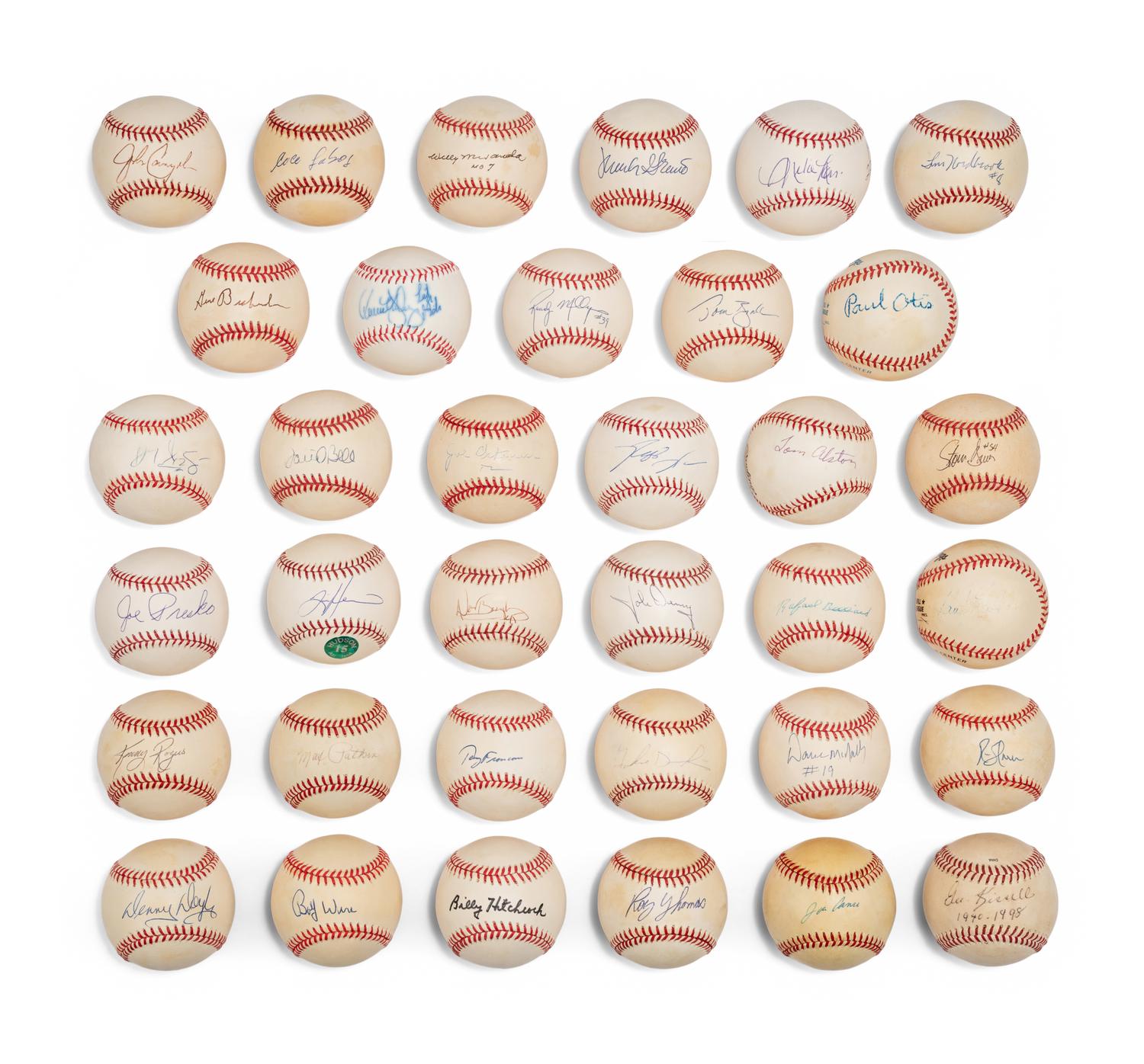 Bases Loaded Signed Autograph Baseball Group No. 37