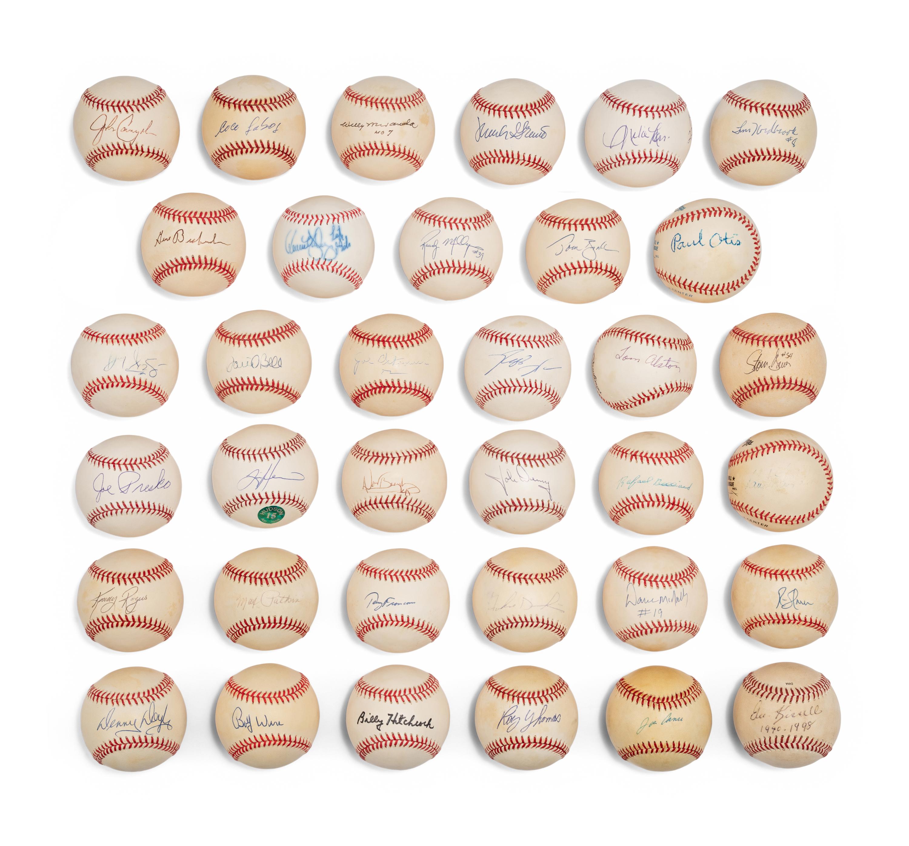 Bases Loaded Signed Autograph Baseball Group No. 37