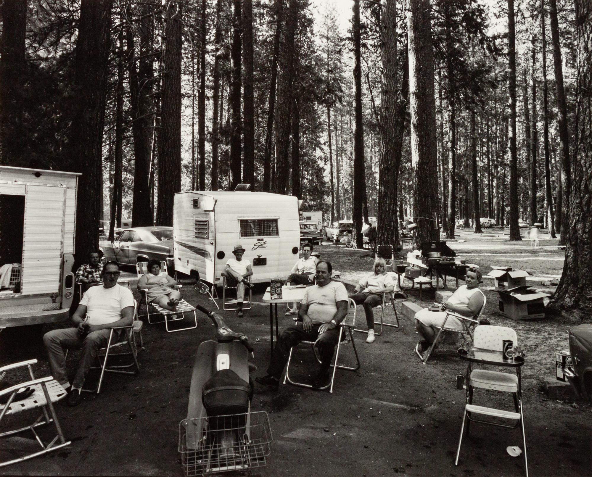 A group of four photographs ( Sicily , 1961; The Cafeteria , 1973; The Trip West, Camp Ground , 1966; Women Playing Bocce, Brighton , 1960)