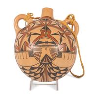 Polychrome Pottery Jar and Canteen