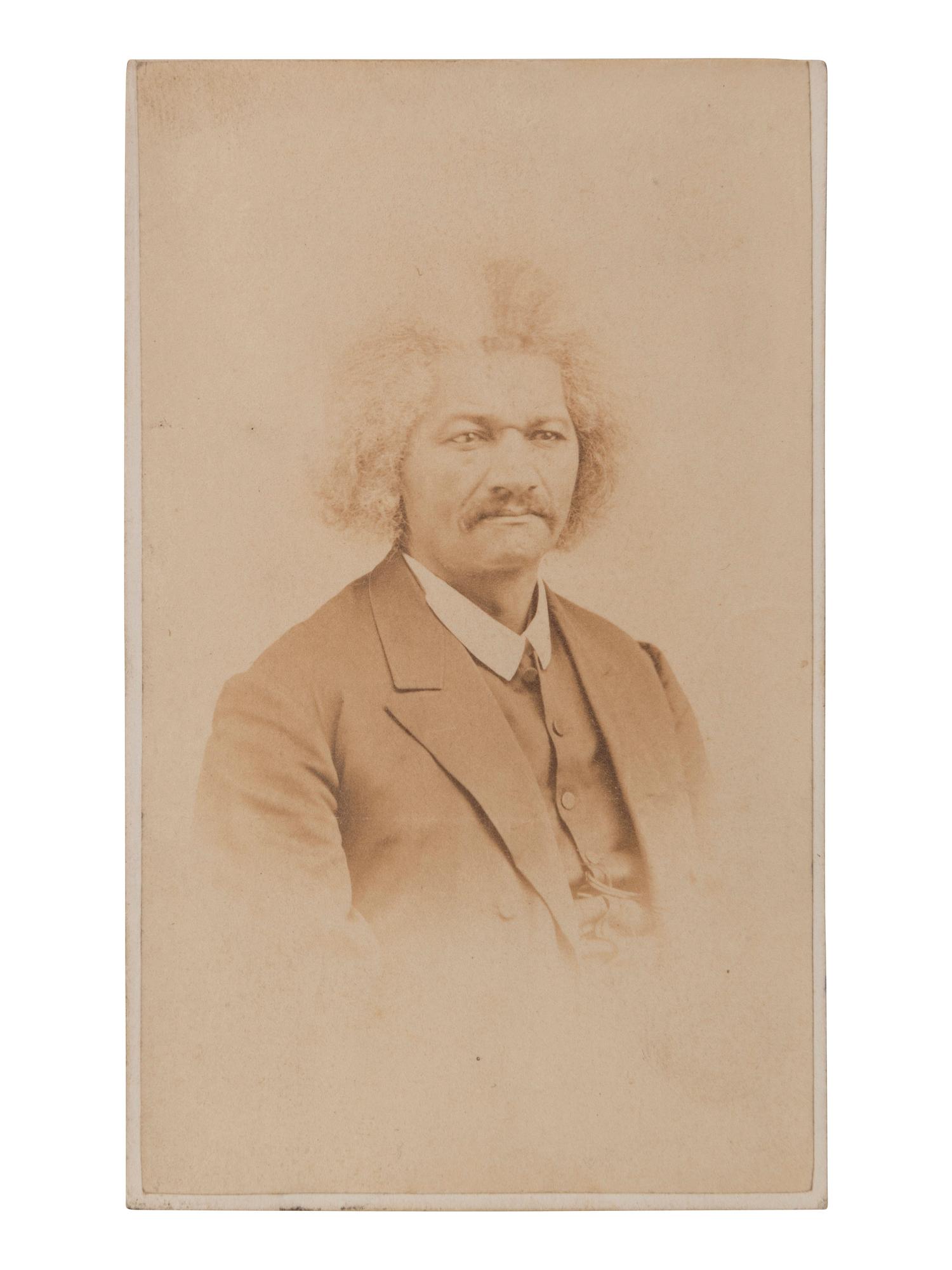 [DOUGLASS, Frederick (1818-1895)]. ROBERTS, J.B., photographer. CDV of Frederick Douglass. Rochester, NY, ca 1867.