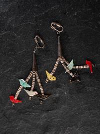 Zuni Multi-strand Fetish Necklace and Earrings