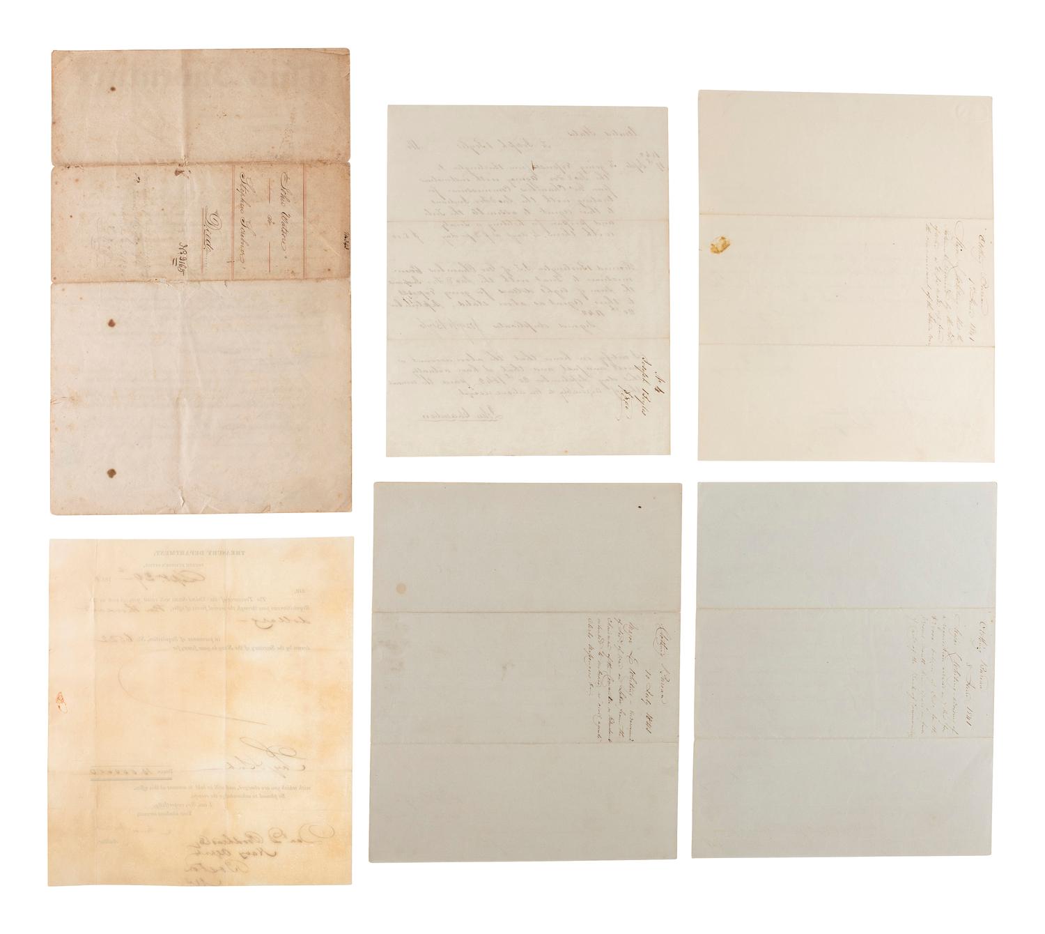 [INDIAN WARS]. A group of pamphlets and documents related to Indian Wars and Indian policy of the 1830s and 1840s, including: