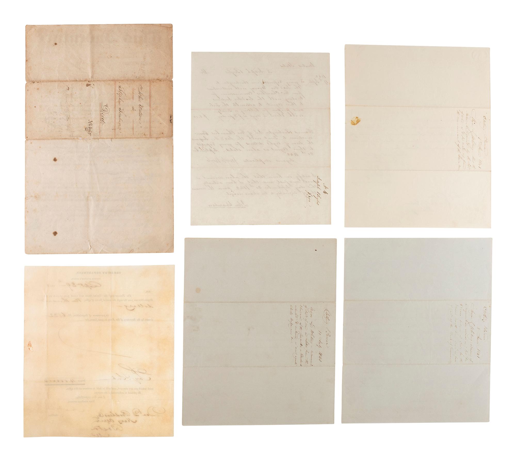 [INDIAN WARS]. A group of pamphlets and documents related to Indian Wars and Indian policy of the 1830s and 1840s, including: