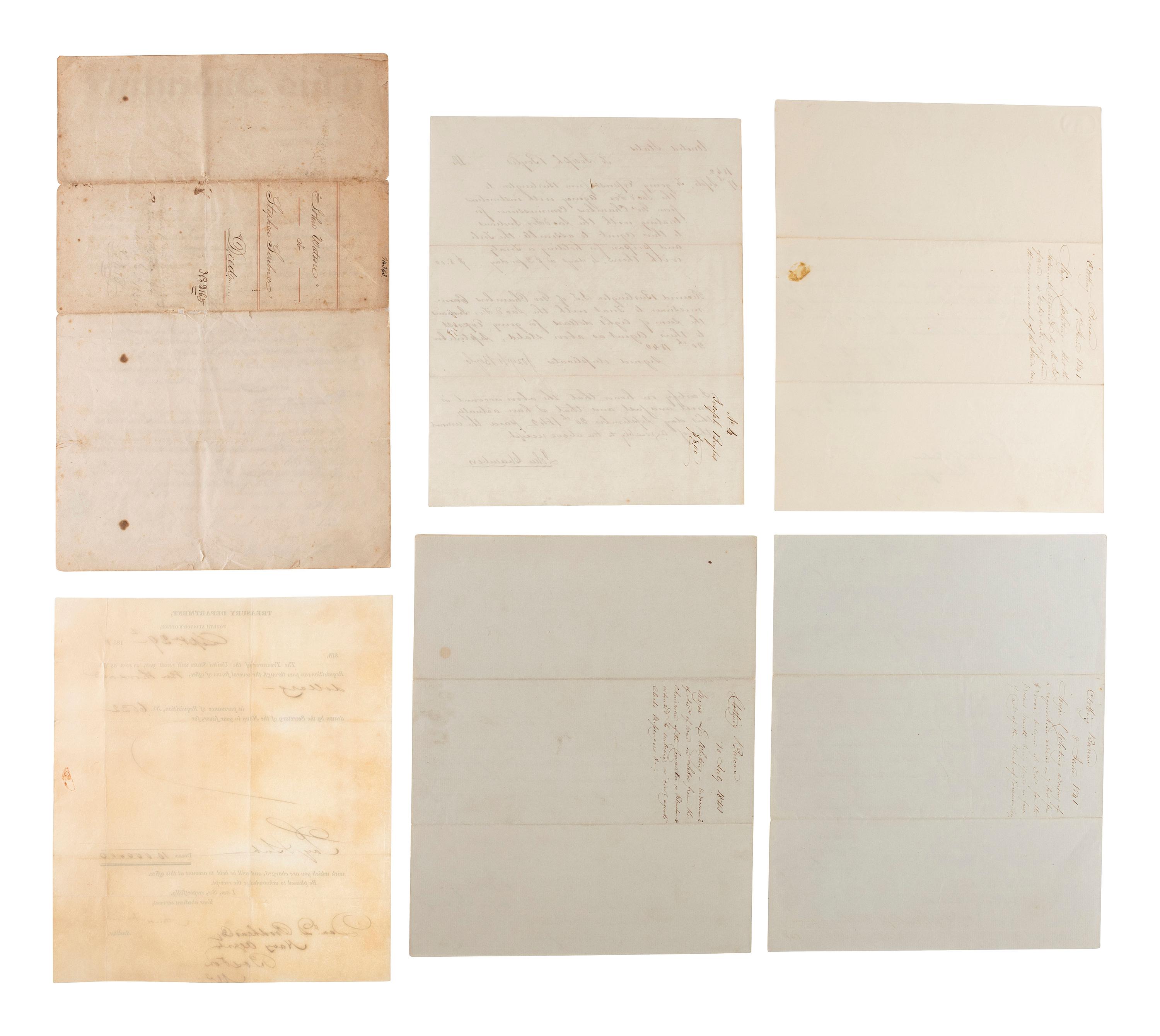 [INDIAN WARS]. A group of pamphlets and documents related to Indian Wars and Indian policy of the 1830s and 1840s, including: