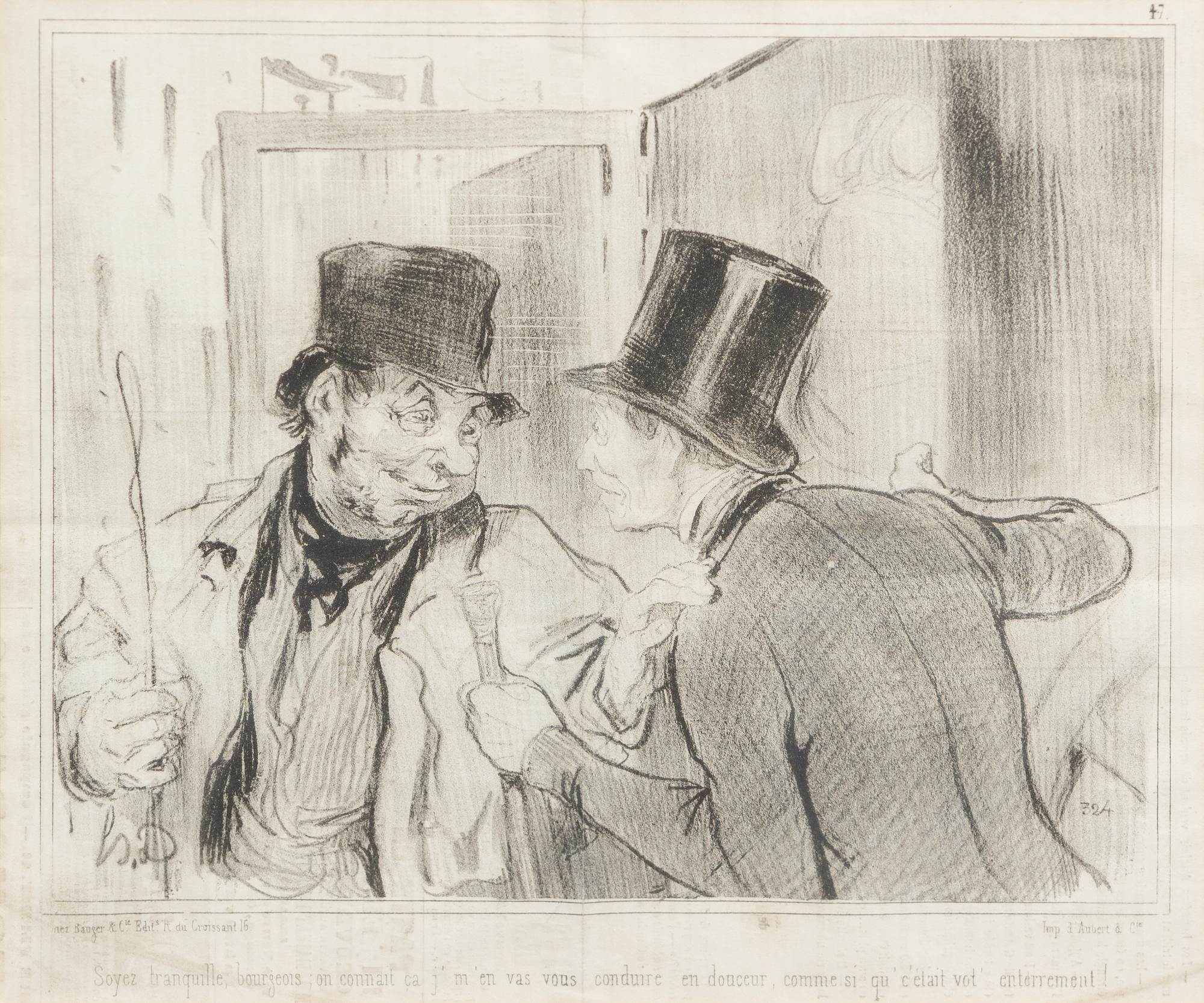 Honore Daumier, (French, 1808-1879), Soyez Tranquille Bourgeois, Les Beaux Jours de la Vie, and Les Bas Bleus