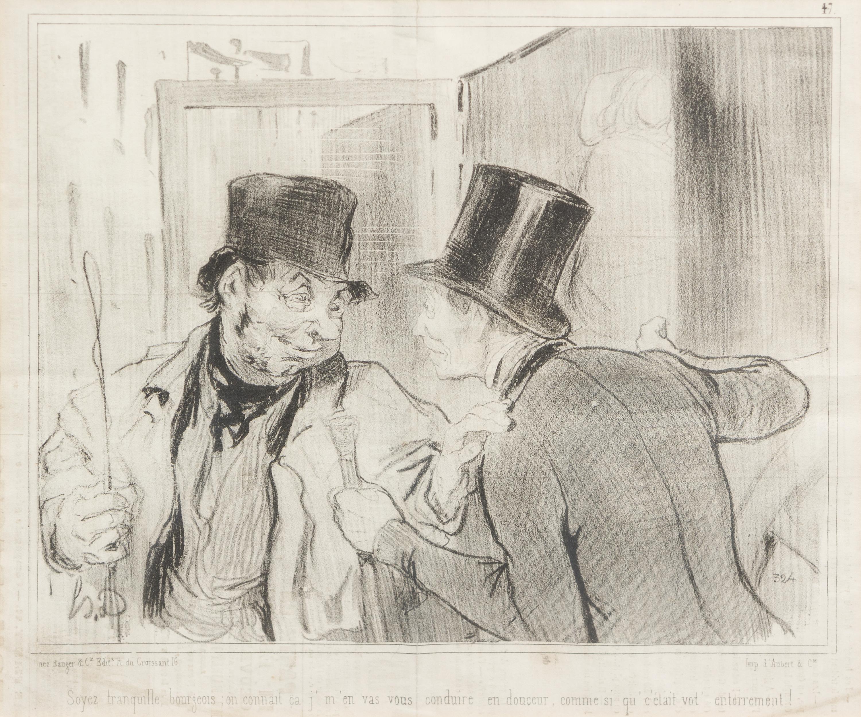 Honore Daumier, (French, 1808-1879), Soyez Tranquille Bourgeois, Les Beaux Jours de la Vie, and Les Bas Bleus