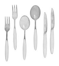 A Norwegian Enameled Silver Dessert Service