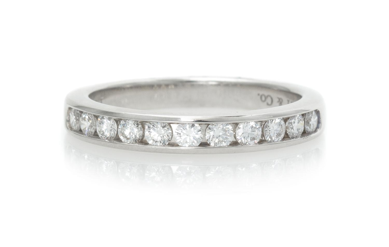 A Platinum and Diamond Band, Tiffany & Co., 3.30 dwts.