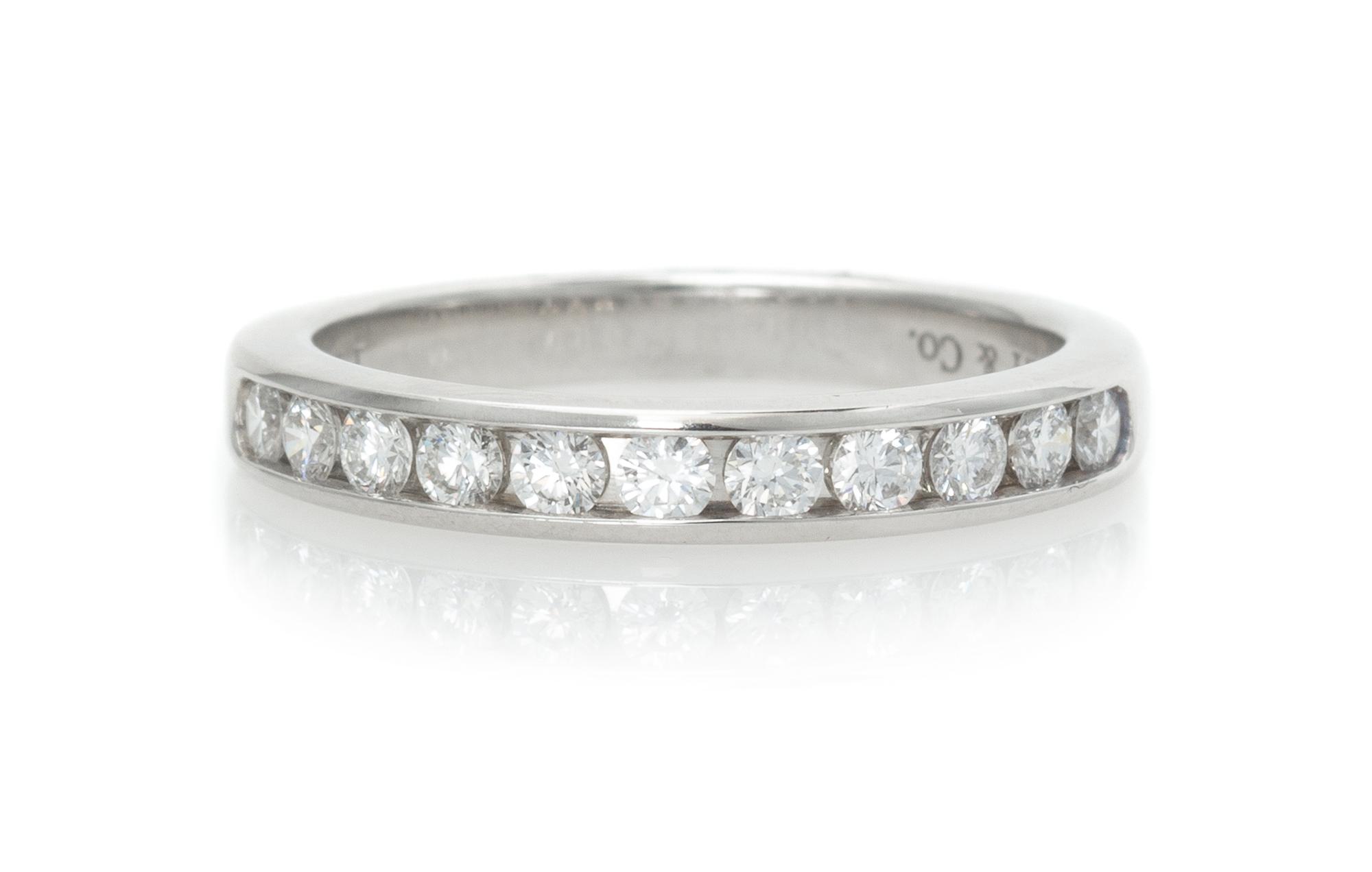 A Platinum and Diamond Band, Tiffany & Co., 3.30 dwts.