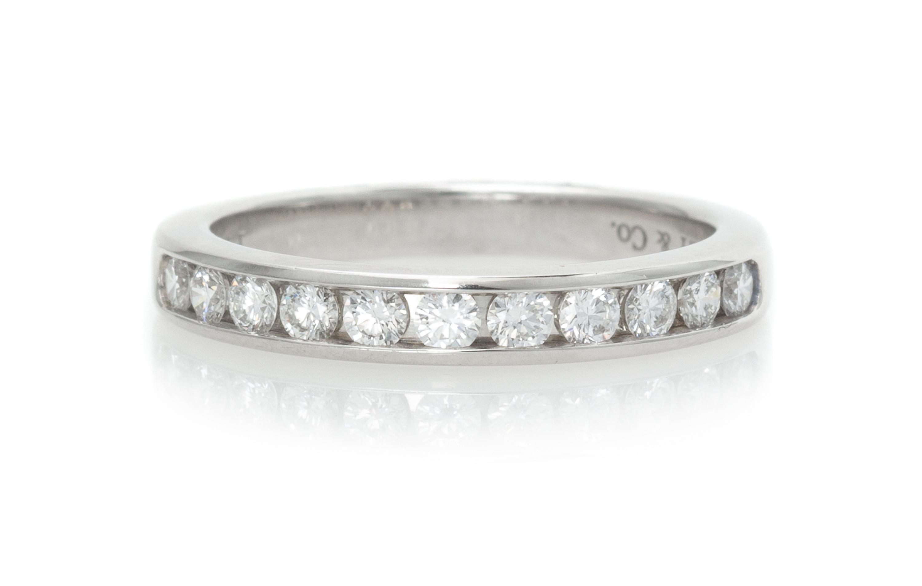A Platinum and Diamond Band, Tiffany & Co., 3.30 dwts.