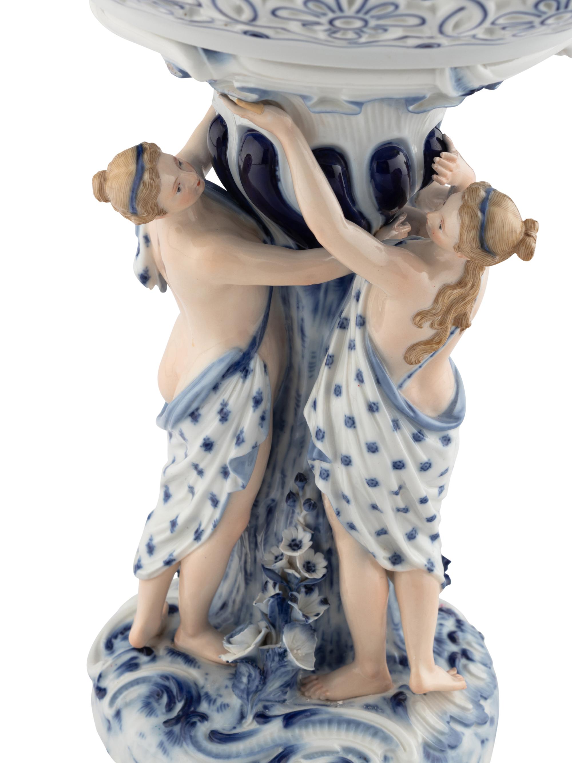 A Meissen Porcelain Centerpiece Basket