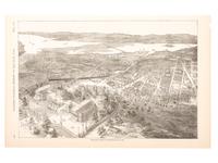 [MAPS & ATLASES]. [WELLS, Jacob]. Balloon View of Washington, May, 1861. New York: [Harper's Weekly], [1866?]. [ With :] Railroad Map of the State of New York . Buffalo, [1900].
